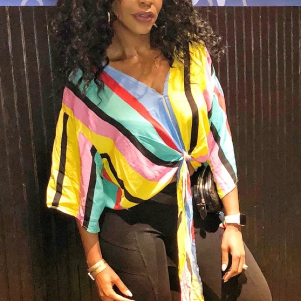 Bright multicolored top